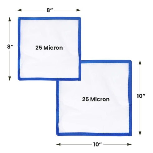 Rosineer 5 Gallon Bubble Hash Bags Set, 5 Mesh Sizes, 2 Pressing Screens, Canvas & Mesh / All Mesh and Bucket Options